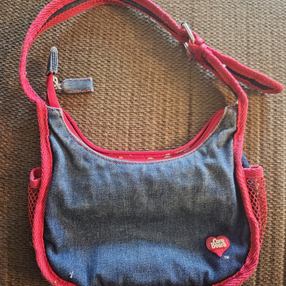 2004 Grumpy Bear Denim Shoulder Bag with Red Trim - Picture 2 of 2